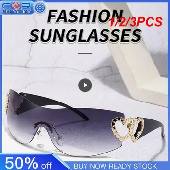 1/2 / 3ШТ Горещи слънчеви очила Y2k Дамски модни Слънчеви очила Мъжки нюанси на Спортни очила Очила с UV400