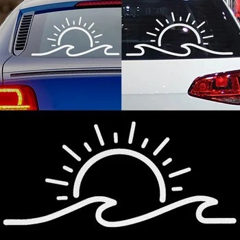 1/2 елемента Креативни стикери с индивидуалността на колата, слънчеви етикети на прозорци, винилови стикери на страничните стъкла, разнообразни декоративни Аксесоари