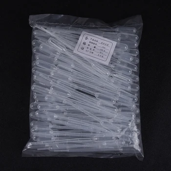 100ШТ 1 МЛ Практически Прозрачни Пипета за Еднократна употреба Безопасни пластмасови Очни пипета за прехвърляне на Степен пипети Учебни пособия