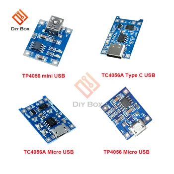10ШТ 5V 1A TYPE-C Micro USB 18650 TC4056A Такса за зареждане на литиево-йонна батерия Модул, зарядно устройство, защитено с Двойна функция TP4056