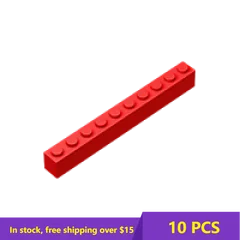 10шт MOC 6111 Brick 1 x 10 за изграждане на блоковете, съвместими с уроци играчки 