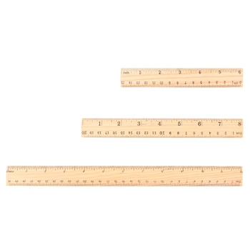 15 см 20 см 30см Дървена Линийка с Двустранна Скала на Измервателен Инструмент, за да проверите за Деца на Студенти Рисуване Строителни Аксесоари