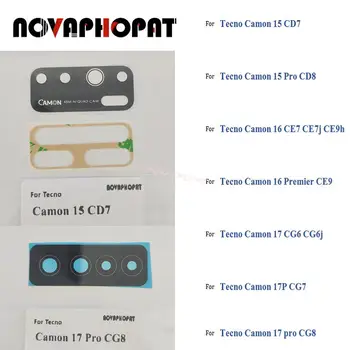 1БР Стъкло на Обектива на Камерата за Обратно виждане Novaphopat Back С Адаптер За Tecno Camon 15 16 Premier 17 17P Pro CD7 CD8 CE7 CE9 CG6