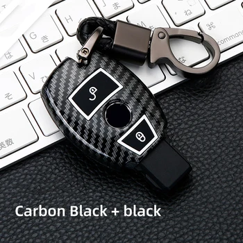 2/3 Бутони, изработени От Въглеродни Влакна Калъф За Ключове под формата На Миди Ключодържател за Mercedes Benz W204 W463 W176 W251 W205 A200 A260 A C R G Клас GLA CLA GLK G