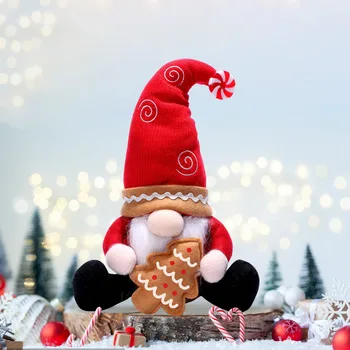 2 елемента Коледен Безлични Джудже Кукла на Дядо коледа Коледна Елха Десктоп украса Украса за дома Висящи Подаръци, Украси за партита