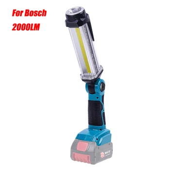 2000LM Led Работно Светлина Преносим Открит Фенерче Къмпинг Осветление с долно Оттичане, Лампа за Литиево-йонна Батерия Bosch 14,4 V-18V