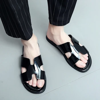 2023 Летни Сандали Мъжки Кожени Sandalias Cuero За Мъже, обувки На плоска подметка, Плажни Сандали Sandalen Heren Sandale Homme Sport Sandales