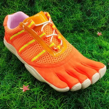 2024 Оранжеви обувки за босоножек за мъже и жени с бързото шнурованием, обувки за фитнес с 5 пръста, Дизайнерски обувки за вдигане на тежести, твърда обувки
