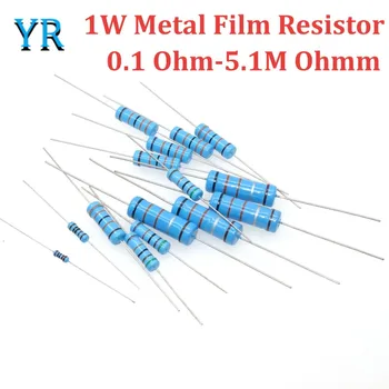 20PCS 1 W 1% метален филмът резистор 0,1 Om-5,1 М Ома-Метален филмът резистор 148 номиналов