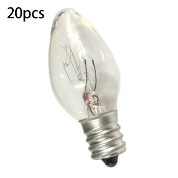 20pcs крушки и нощно осветление и солните лампи за подмяна на лампи с нажежаема жичка C7 E12 от прозрачно стъкло