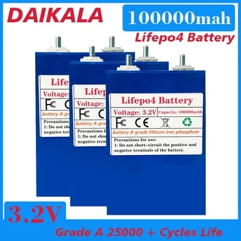 3,2 V 100AH Lifepo4, Литиево-Желязо-Фосфатный Батерия САМ 12V 24V 36V 48V Елементи на Слънчевата Система за Съхранение за Електромобили