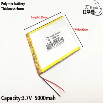 3,7 В, 5000 mah 4092110 (полимерна литиево-йонна батерия) Литиево-йонна батерия за таблет 7 инча 8 инча 9 инча tablet PC, MID