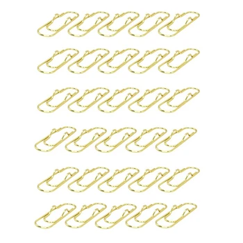 30ШТ Метални скоби за моливи Многофункционални златни Скоби за писалки Скрепка за ценни книжа на Притежателя на кламер 