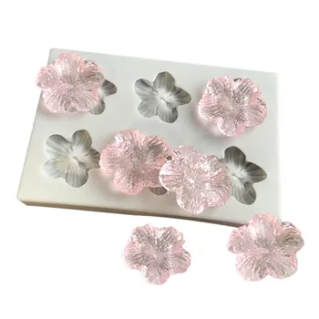 3D камелия силиконова форма на UV епоксидна смола и сухи цветя за декорация с брошка обеци минималистичен темперамент сладки бели цветни обеци