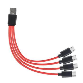 4 в 1 Трансформиращ USB кабел-Сплитер Type-C, 4 Порта, Адаптер За Бързо Зареждане на Твърдия Диск, Гнездо За Кабела на Зарядното Устройство на Телефона