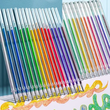 8-18 Цветове Флуоресцентно художествен маркер, акварелни гел химикалки с голям капацитет, флуоресцентно блестяща пудра на прах, детски цветна дръжка, забележка