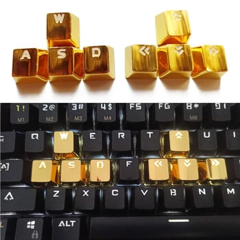 8 Клавиши WASD Arrows Keycaps Набор от Клавиатури на Капсули От С сплав С Подсветка За Механична Клавиатура Keycap DIY Инструкции За Подмяна на D5QC
