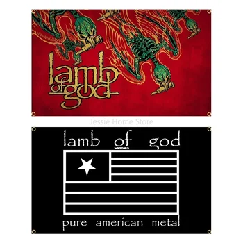 90x150 см, флаг чисто американската метъл рок-група, подарък банер от полиестер, домашно или улично, за декорация, гоблени