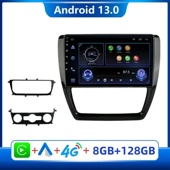 Android 13 Carplay Auto Автомагнитола За Volkswagen VW Sagitar Jetta 6 2011-2018 Мултимедиен Плейър GPS Navi Главното Устройство BT DSP
