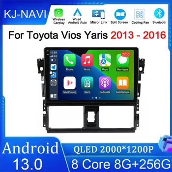 Android13 За Toyota Vios Yaris 2013 2014 2015 2016 Радиото в автомобила Carplay Мултимедиен плейър Навигация Smart Car Cystems 5G WIFI