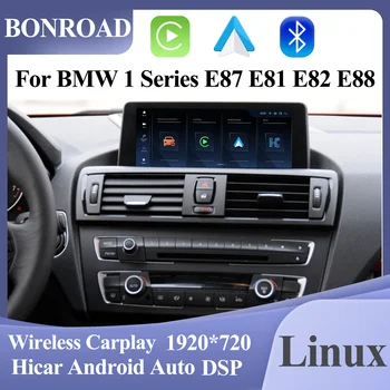 BONROAD 10,25-инчов 1920*720 Автомобилен Мултимедиен Плейър GPS За BMW Серия 1 E81 E82 E87 E88 2004-2011 Безжичен Carplay Android Auto BT
