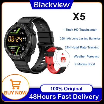 Blackview X5 Умни часовници Мъжки Дамски Спортни смарт часовници наблюдение на сърдечната честота с кислород в кръвта 5ATM Водоустойчив Фитнес гривна САМ Лица
