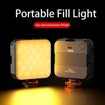 Clip On Selfie Light за iPhone Android Преносима Камера Light със Студена Башмаком 2500K-7500 K 2000mAh LED Video Fill Light Photog