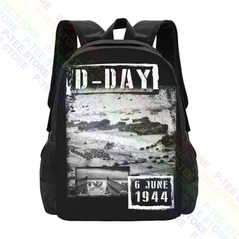 D-Day 6-ти юни 1944, война, мир, военни, BattleBackpack Плажна чанта с принтом голям капацитет
