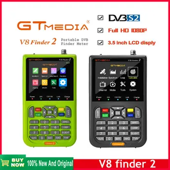 GTMEDIA V8 Finder 2 Напълно DVB-S2X /S2 / S, MPEG-2 /MPEG-4 с 3,5-инчов HD LCD екран, Сателитна търсещия H. 264 (8-битов) Батерия 7,4 В / 4000 mah