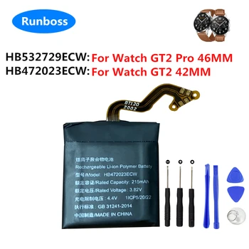 HB532729ECW 100% Оригинална Батерия за Huawei Watch GT2 GT 2 Pro 46 мм HB472023ECW За Huawei Watch 2 GT2 42 мм + Инструмент