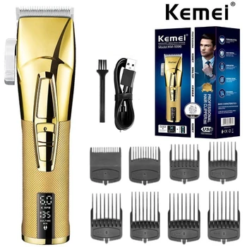 Kemei KM-5096 7000 об/мин Електрически Машинки За Стригане Изключително Тънка Машина За Подстригване на Коса фризьорски салони Точност Безжична Машинка за Избледняване на косата