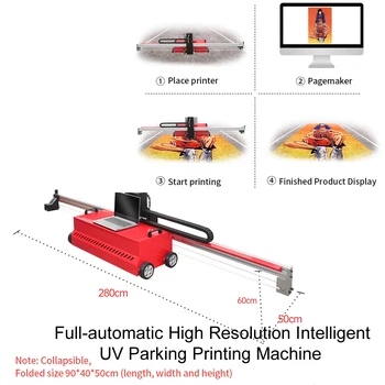LY Полноавтоматическая интелектуална UV-печатна машина за паркиране с висока резолюция, принтер Направо на партерния етаж, цветен 3D реклама