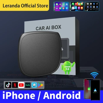 Leranda CarPlay Ai Box Безжичен Android Auto QCM6625 Android 11 Mini USB Smart Adapter Кутия За Audi, Honda, Toyota, VW