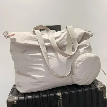 LuluLogo 30л пътуване рамо чанта голям Мъкна Компактна чанта за Преносим ръчен багаж пакет ежедневни голям капацитет водоустойчива чанта
