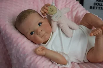 NPK 18-инчовата Новородено Кукла Реборн Бети Реалистична Мека На Допир Хубава Миличка Многопластова Живопис 3D Кожа с Видими Венами