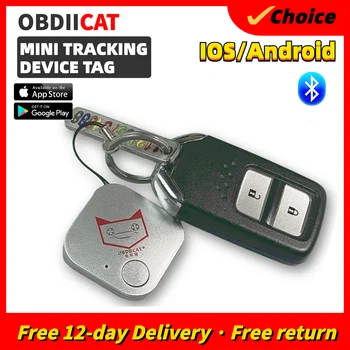 OBDIICAT Auto Car Mini Anti-Lost Smart Bluetooth Устройство за дистанционно управление на кражбата, аларма, GPS тракер, камера, локатор, Проследяване на ключове от автомобил