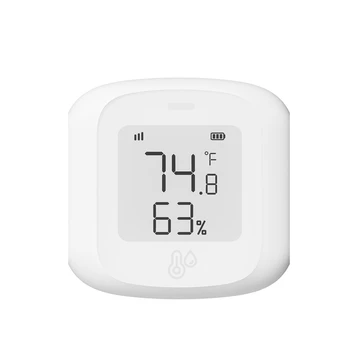 Sasha Smart Wifi Сензор за температура и влажност на въздуха, влагомер за стая, термометър + LCD дисплей за Алекса Google Home