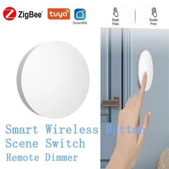 Sasha Zigbee Smart Button Remote Control Интелигентен Превключвател На Сцената Безжично Дистанционно Управление Умен Дом С Устройства Алекса Google Home