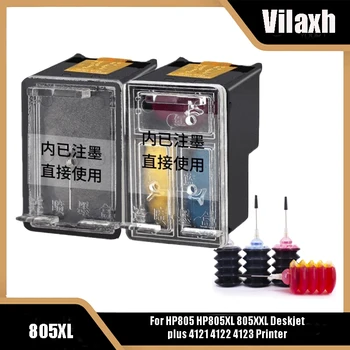 Vilaxh 805 805XL Съвместим за многократна употреба мастилницата, За да Замени принтер HP805 HP805XL 805XXL Deskjet plus 4121 4122 4123