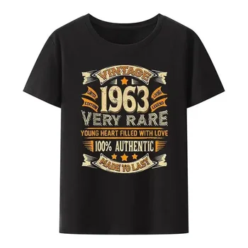 Vintage 1963 г., Много рядка автентичната тениска Made To Last, Young Сърце, изпълнен с тениска с жив ежедневните принтом, върховете на улицата дрехи в стил харадзюку