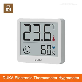 Xiaomi DUKA Atuman 2,5-инчов LCD-електронен цифров измерител на температура и влажност на въздуха, стаен термометър, влагомер, метеорологичната станция