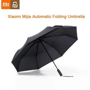 Xiaomi Mijia Автоматичен Сгъваем Чадър Оригинален Слънчев Дъждовен Алуминиев Ветрозащитный Водоустойчив UV Мъжки Женски Летен Зимен Чадър