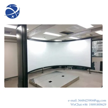 YYHC Голям прожекционен екран с разделителна способност 220 градуса, извити прожекционен екран, 3D сребърен прожекционен екран
