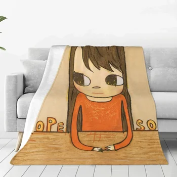 Yoshitomo Nara, Японското одеяло, флисовое винтажное топло покривка за целия сезон