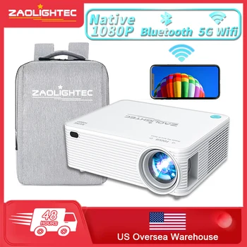 ZAOLIGHTEC A30 Bluetooth Smart LED Преносим Проектор Роден 1920 * 1080 HD Поддръжка на 4K Домашен HDMI USB Wifi Открит Шрайбпроектор