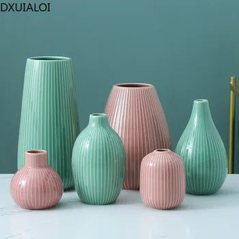 ins Скандинавски керамична ваза прост модел за украса на стаята изделия украса на масата за вечеря домашна хол договореност DXUIALOI