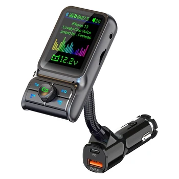 Автомобилни аксесоари, FM трансмитер Авто 12 В 24 В Автомобилен MP3 плеър с цветен екран 5.0 Универсален