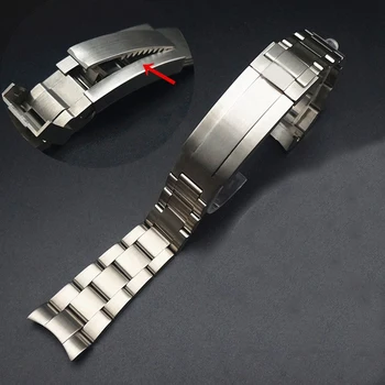 Аксесоари за часовници Rolex DAYTONA GMT ПОДВОДНИЧАР, Метални въжета за часа 904L Закопчалката-зъб от неръждаема стомана, 20 мм 21 мм