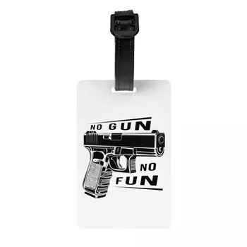Багажная етикет No Gun No Fun, изработени по поръчка, класически багажни етикети Глок, документ за самоличност с лично име