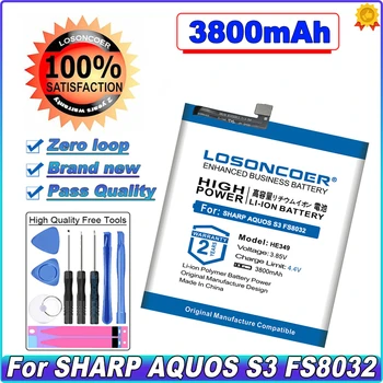 Батерия LOSONCOER 3800mAh HE349 за батерията на мобилния телефон SHARP AQUOS S3 FS8032